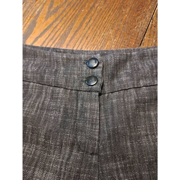 Sandro Petite 6P Black Gray Bermuda Shorts Double Button Skimmer Pedal Pushers - Picture 2 of 3